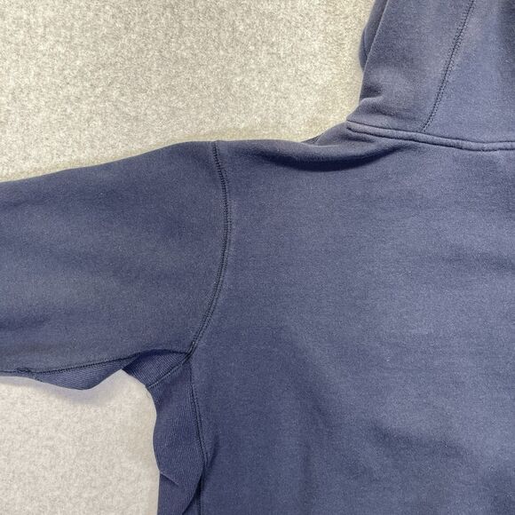 Russell Athletic Men’s Large Blue Hoodie Raised Logo Old Style Vintage Faded - Picture 6 of 12